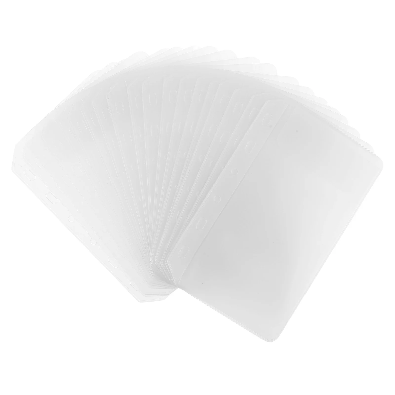 

20Pcs Binder Photo Sleeves A7 Plastic Punched Pockets Transparent Top Opening Flap Closure Document Protection Wallet
