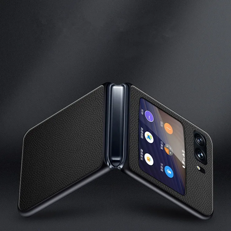 Luxury Retro Genuine Leather Phone Case for MOTOROLA MOTO RAZR 2022 Deluxe Vintage Classic Shockproof Armor Back Cover