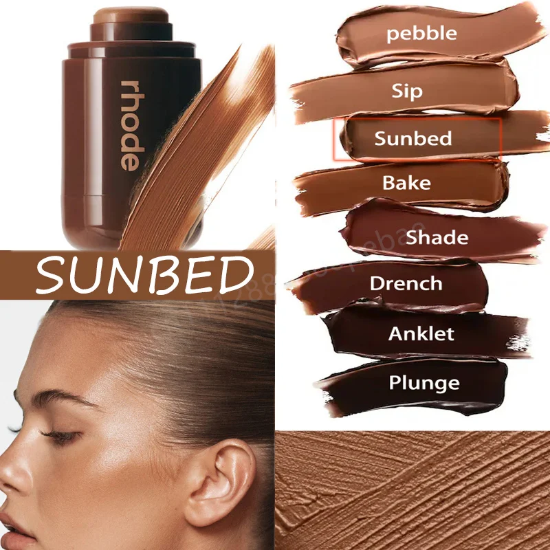 Rhodeskin Contour Stick Waterdichte Bronzer Natuurlijke Finish Neus & Kaaklijn Contouring Zakformaat Cadeau voor Vrouwen Dagelijkse en Feestmake-up