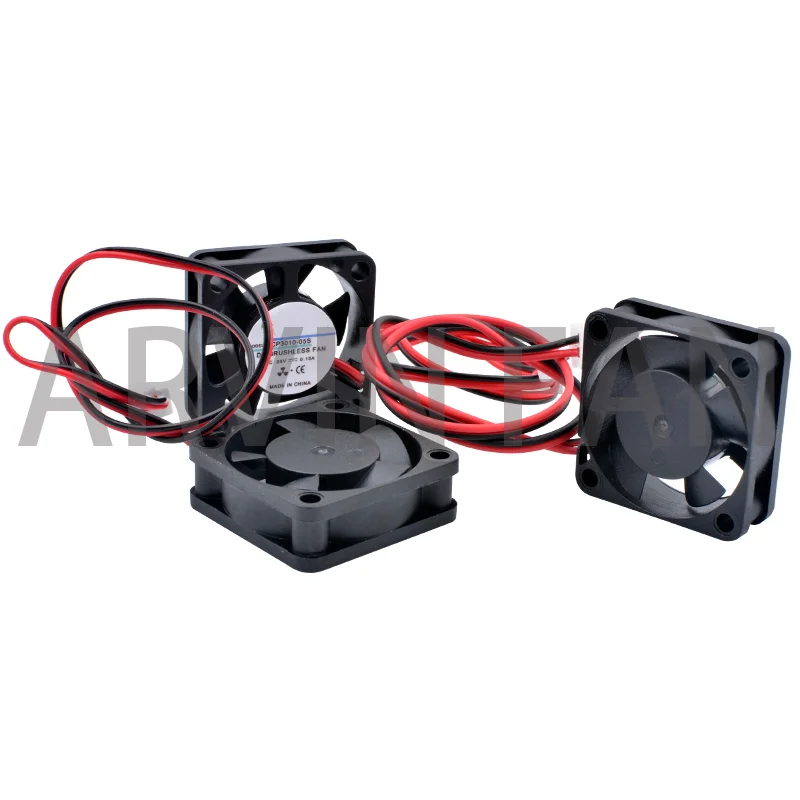 Ventilador de refrigeración ultradelgado para impresora 3D, 3cm, 30mm, 30x30x10mm, cc 5V, 12V, 24V, 2 cables, 2 pines, en miniatura, enrutador USB, ACP3010