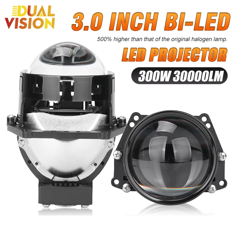 

2Pcs Bi LED Projector Lenses For Truck 3.0 Inch Hella 3R G5 Car Headlight Lens LED Light Bulb High Low Beam Car Accessories 300W