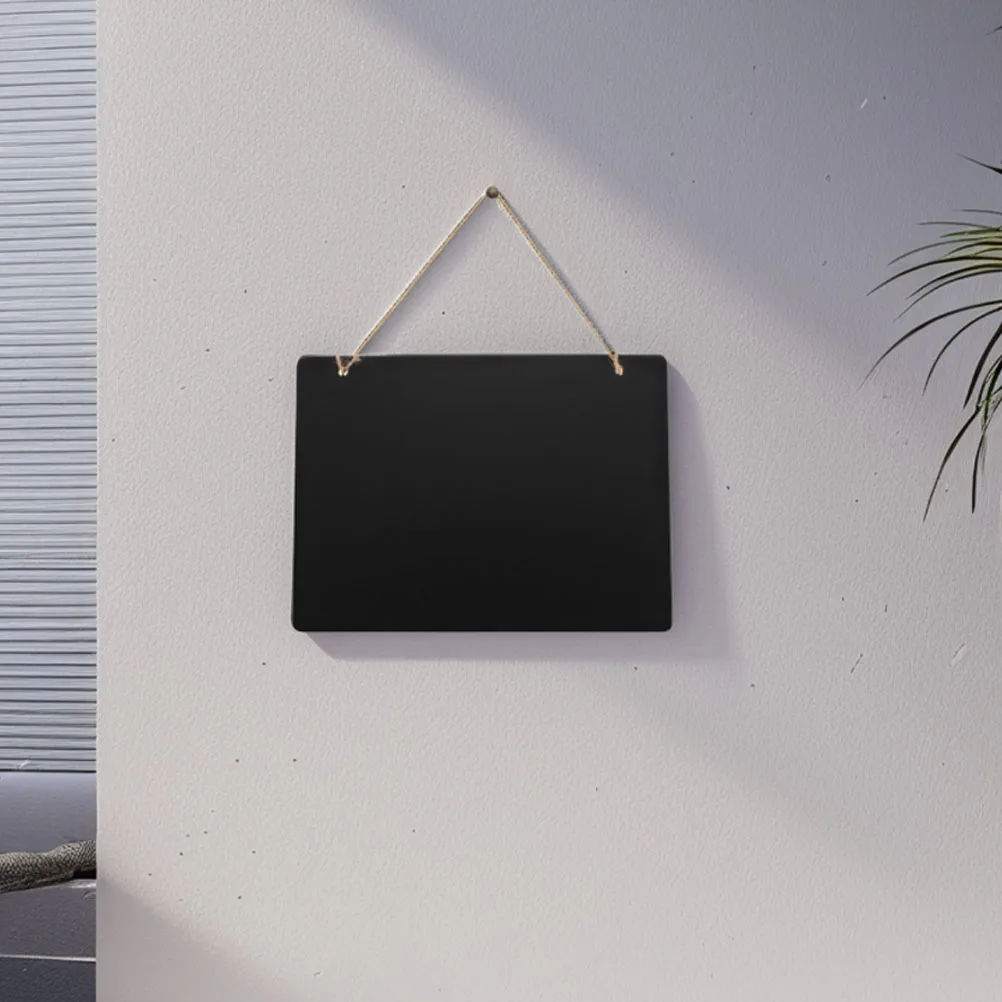 

3Pcs Wooden Hanging Chalkboard Sign Double Sided Reversible Chalkboard Plaque for Office Home Message Reminder