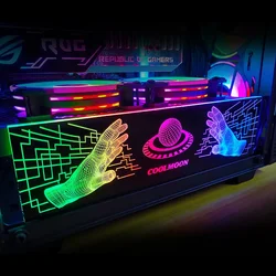 Coolmoon RGB Licht Bord Netzteil Bin Licht Seite Panel Grafikkarte Halterung RGB Farbwechsel LED Netzteil Licht bord