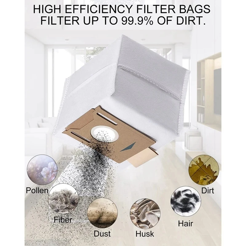 Kit aksesori tas debu vakum Robot, untuk Ecovacs DEEBOT OZMO T9 Series T8 AIVI T8 Max T8 Series N8 Pro Plus N8 Pro