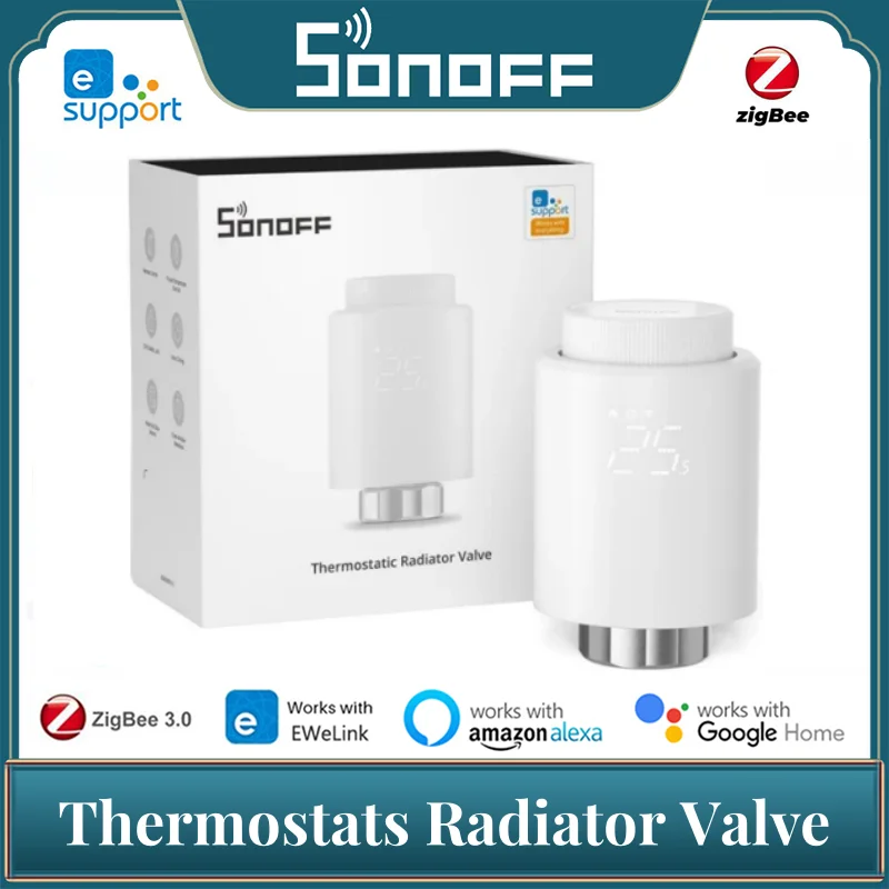 SONOFF TRVZB ZigBee 3.0 Thermostatic Radiator Valve Smart Home Heating Froest Protection Remote Group Control Via EWeLink Alexa