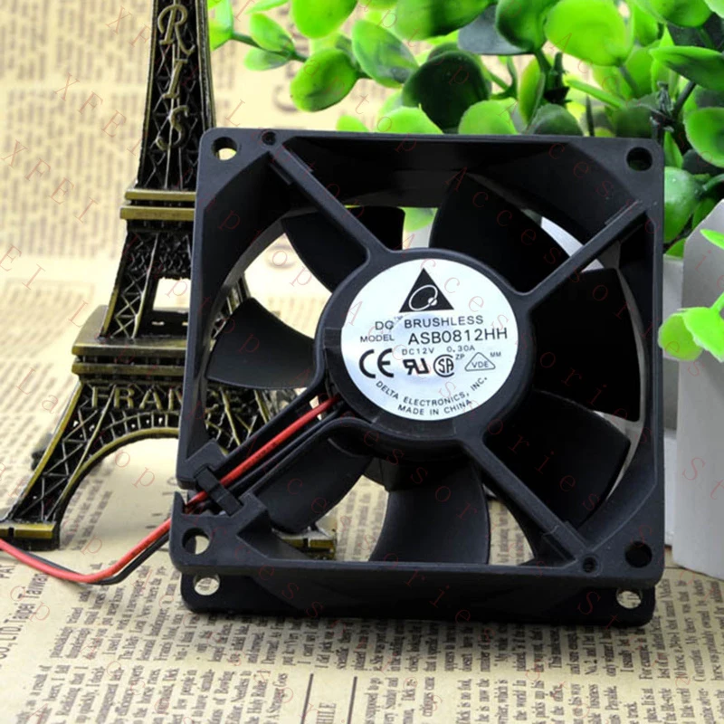 

F 1PCS New FOR Delta ASB0812HH 12V 0.30A 2-Wire cooling fan#QW