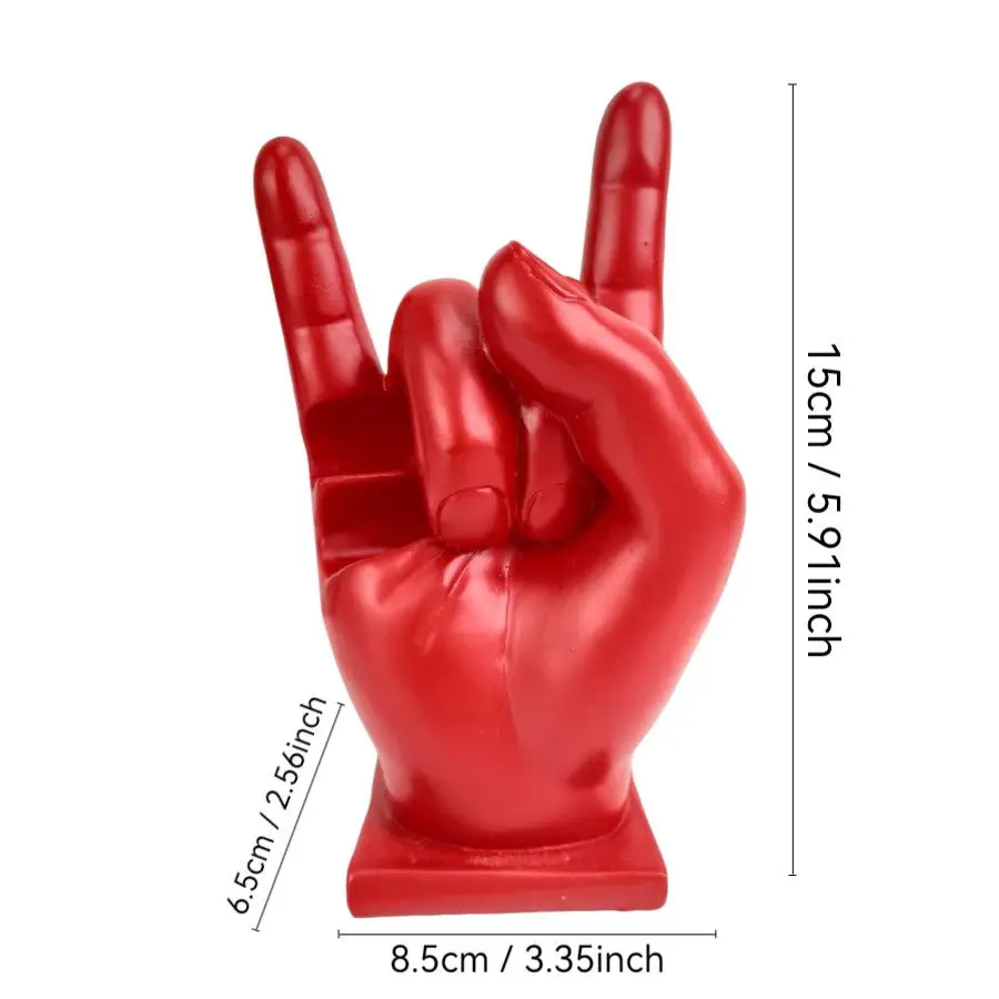 Shelf Drumsticks Shelf Rock Gesture Resin Ornament Rock Rock Atmosphere Decorations Living Room Study Music Room