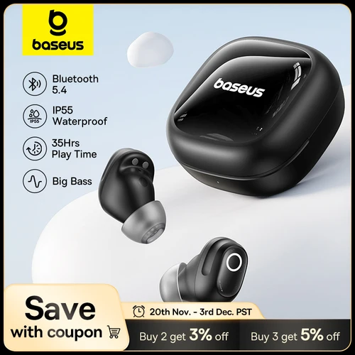 Baseus Bass Bd1 Auriculares Inalámbricos Bluetooth 5,4 Mini