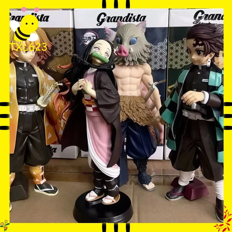 Demon Slayer Grandista Tanjiro Kamado Zenitsu Agatsuma Anime Character Figurine Collectible Model Gift Action Figure