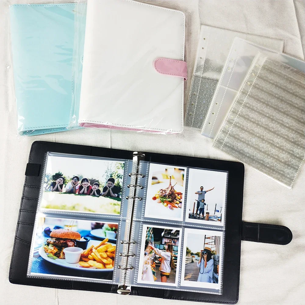 6 Ring A5 Pu Lederen Macaron Binder Fotoalbum Protector Photocard Trading Card Houder Verzamelen Boek School Briefpapier Benodigdheden