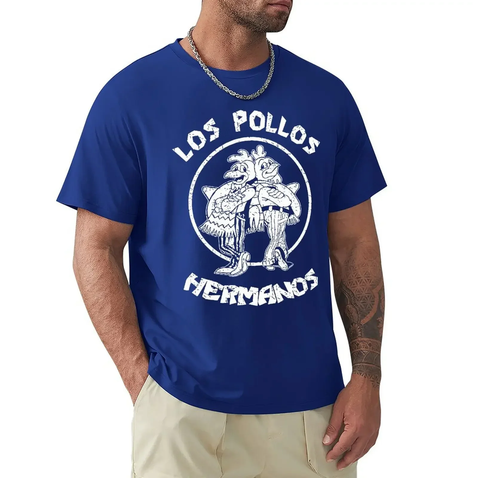 TV Series Breaking Bad Los Pollos Hermanos T-shirts Fashion Funny Chicken Brothers Men Cotton High Quality T-shirt Streetwear