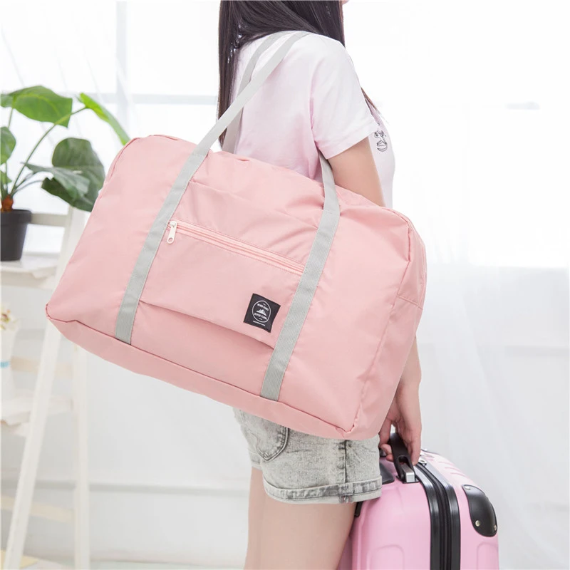 Foldable Travel Duffel Bag Lightweight Women and Men Weekender Overnight Bag Single Shoulder Hand Luggage Bag