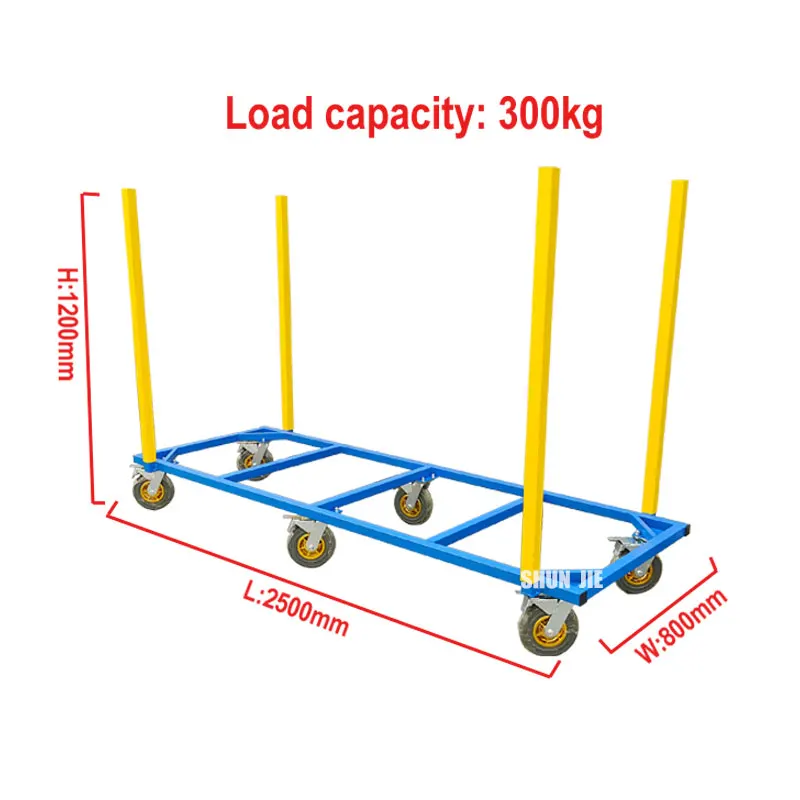 固体材料高耐荷重柱取り外し可能なプロファイルチューブ輸送ターンオーバートロリーチューブ輸送カート