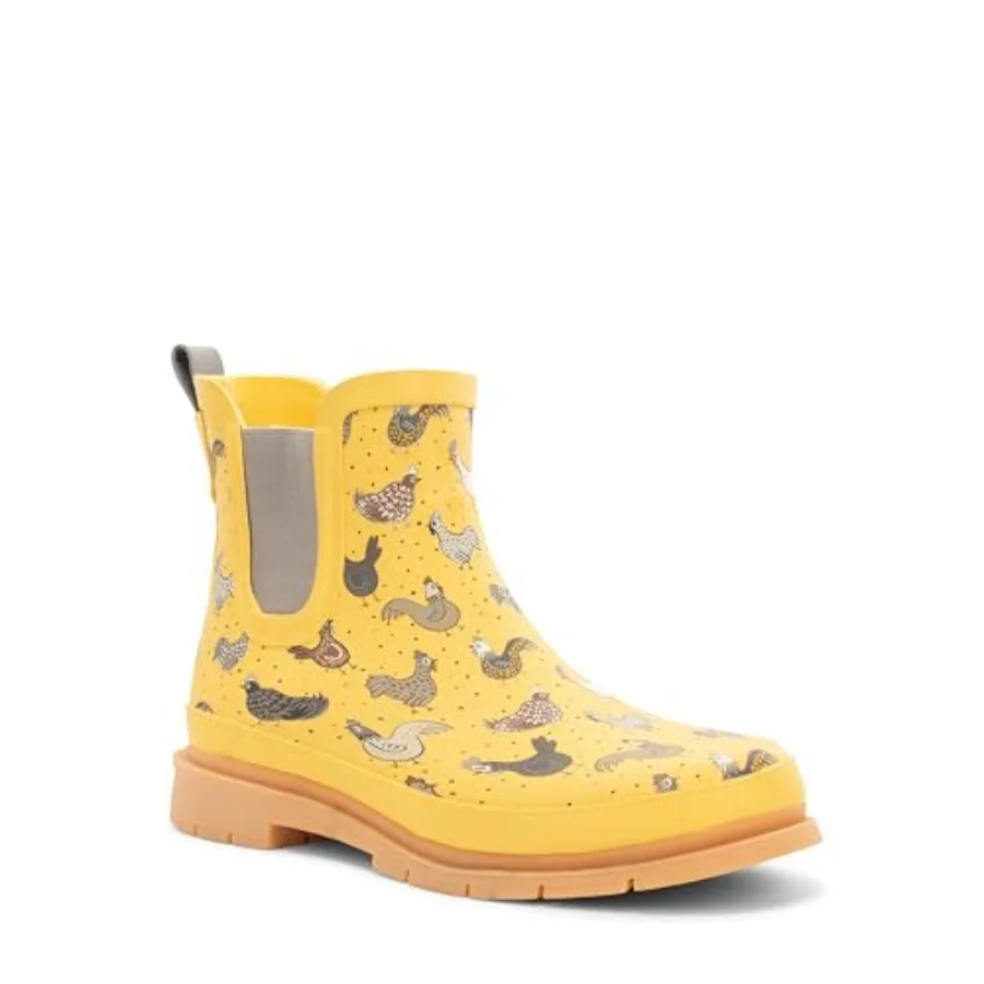 

Women's Waterproof Chelsea Ankle Rain Boot with Elastic Gore and Rubber Lug Outsole Stylish and Functional for Rainy Days
