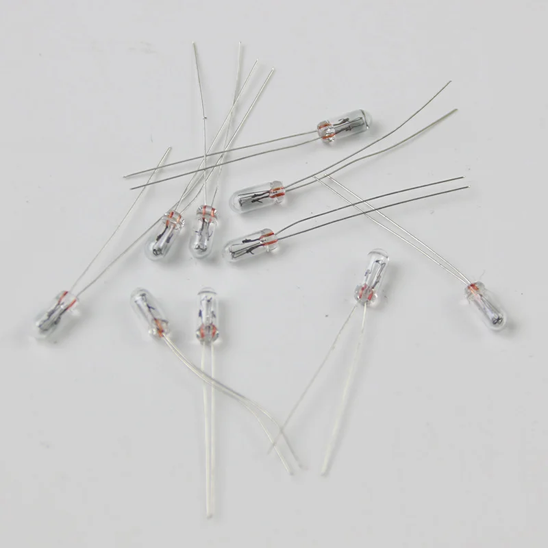 10 sztuk miniaturowych 0,07A 3mm 4mm 5mm 1,5V, 3V, 6V, 9V, 12V, 24V żarówka Edison żarówka ryżowa