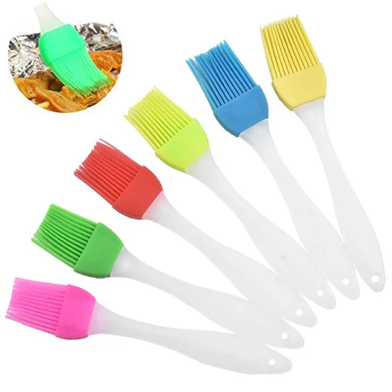 Useful Silicone Oil Brushes Baking Bakeware Bread Cook Brushes Pastry BBQ Basting Brush Seasoning Oil Brushes Kitchen Tools