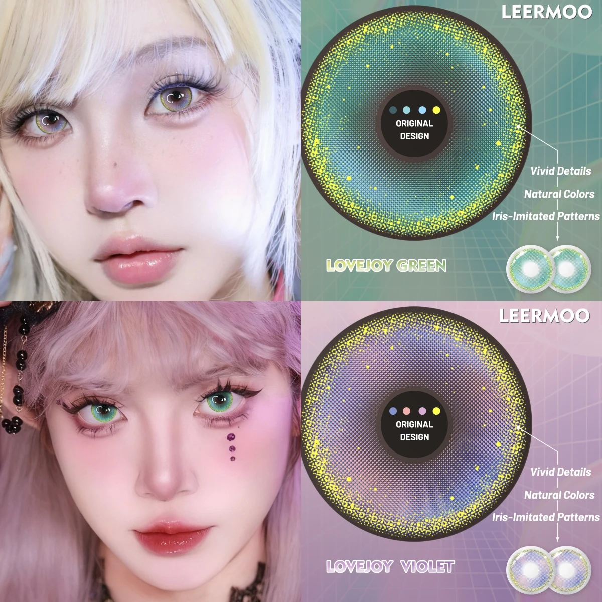 VISUASHOW 14,5mm Blaue Anime Cosplay Farbige Kontaktlinsen 6 Monate Einweg Lebendige Augen-Make-up Cyber Kosmetik Rote Weiche Linsen – Detail 21
