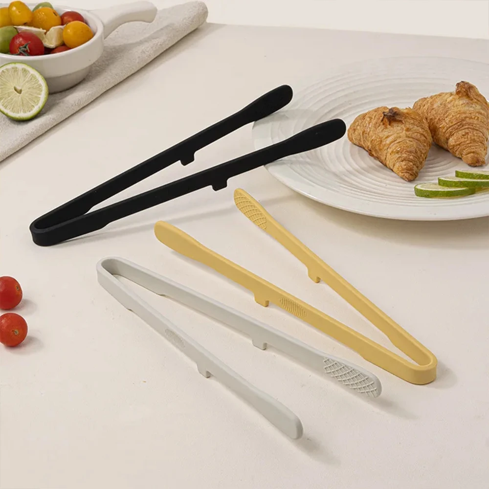 3 PCS Grill Kitchen Accessories Silicone Food Toast Tongs Tongs for Kitchen Tongs Non Slip Cooking Clip Clamp BBQ Salad Tools