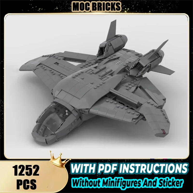 

Военная серия Moc Building Bricks Quinjet Fighter Модель самолета Технология Модульные блоки Игрушки Сборка Кирпич Праздничный подарок
