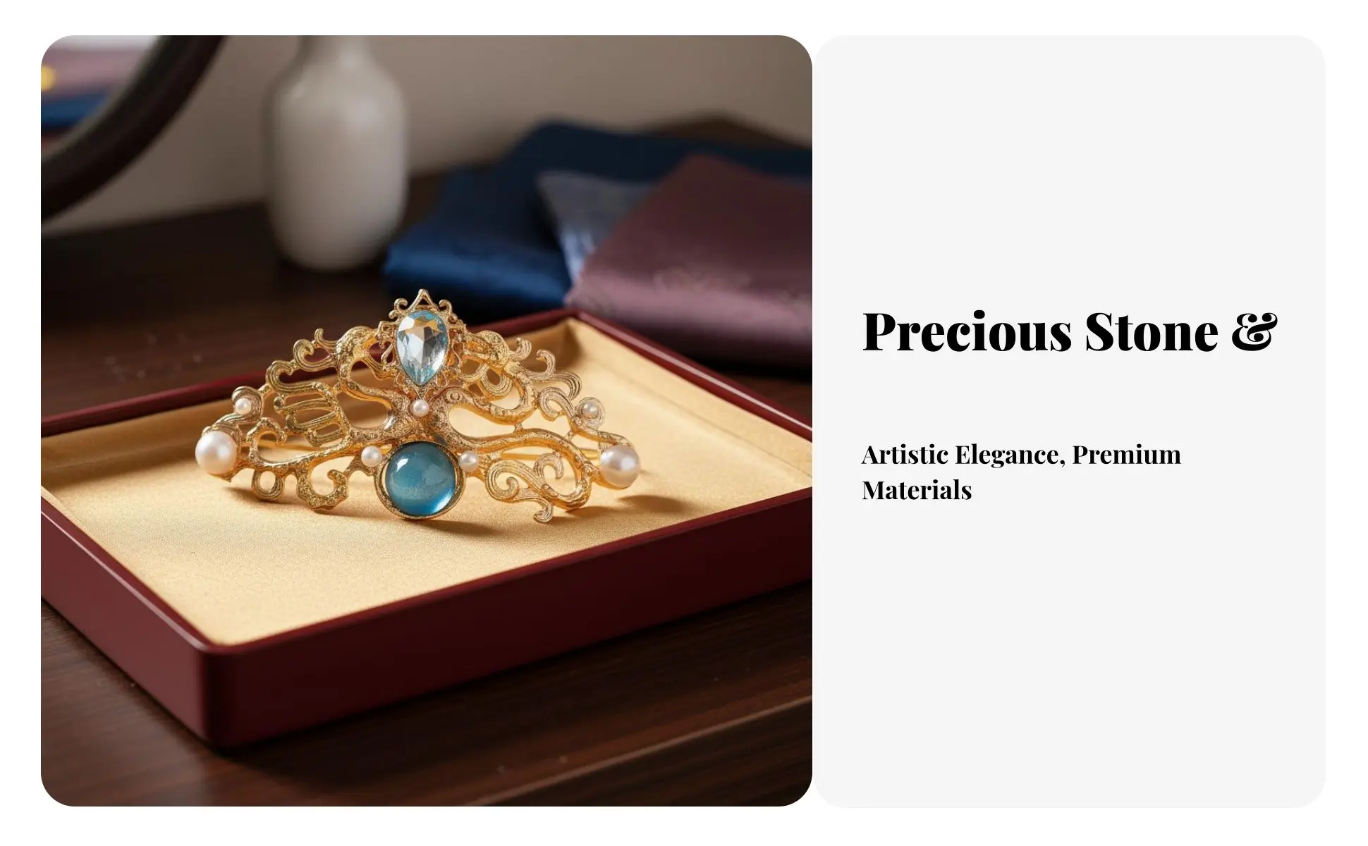 Chinese Traditional Hair Accessory Elegant Design Chinese Hair Crown Vintage Hairpiece Intricate Detailing Vintage Bridal