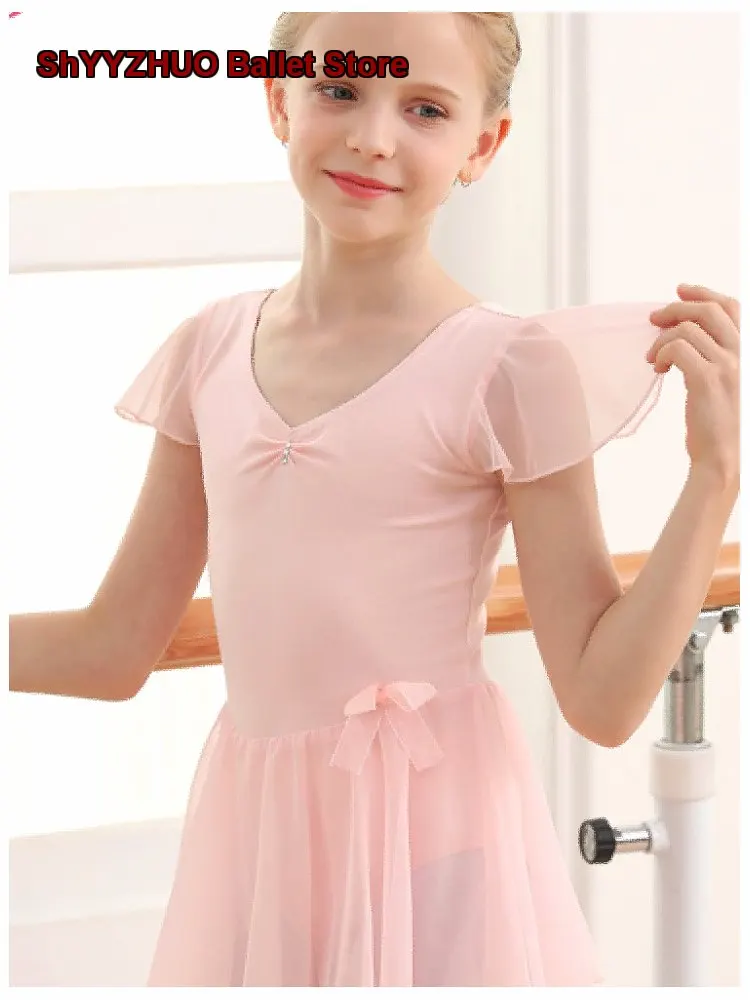children's-girls-summer-short-sleeved-dance-dress-for-exams-and-preschool-practice-chinese-dance-skirt-short-sleeves-kids
