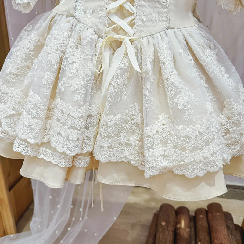 3-8years Summer New Arrivals Girls\' Court Style Lolita Christmas Children\'s Birthday Dress Lace Strap Fluffy Princess Dress Up