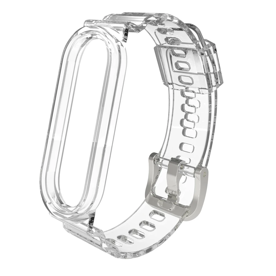 Armband op Mi Band 5 6 7-band voor Xiaomi Miband 4 3 Siliconen armband voor Miband 5 6 7 Sportarmband Polsbandje Gletsjerstijl