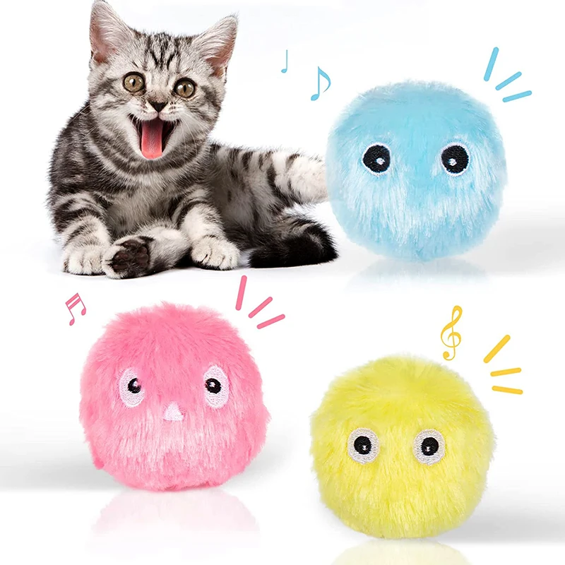 Smart Cat Toys Interactive Pet Squeaky Toys Electric Catnip Cat Training Toy Plaything Ball For Cat Kitty Supplies Gravity Ball