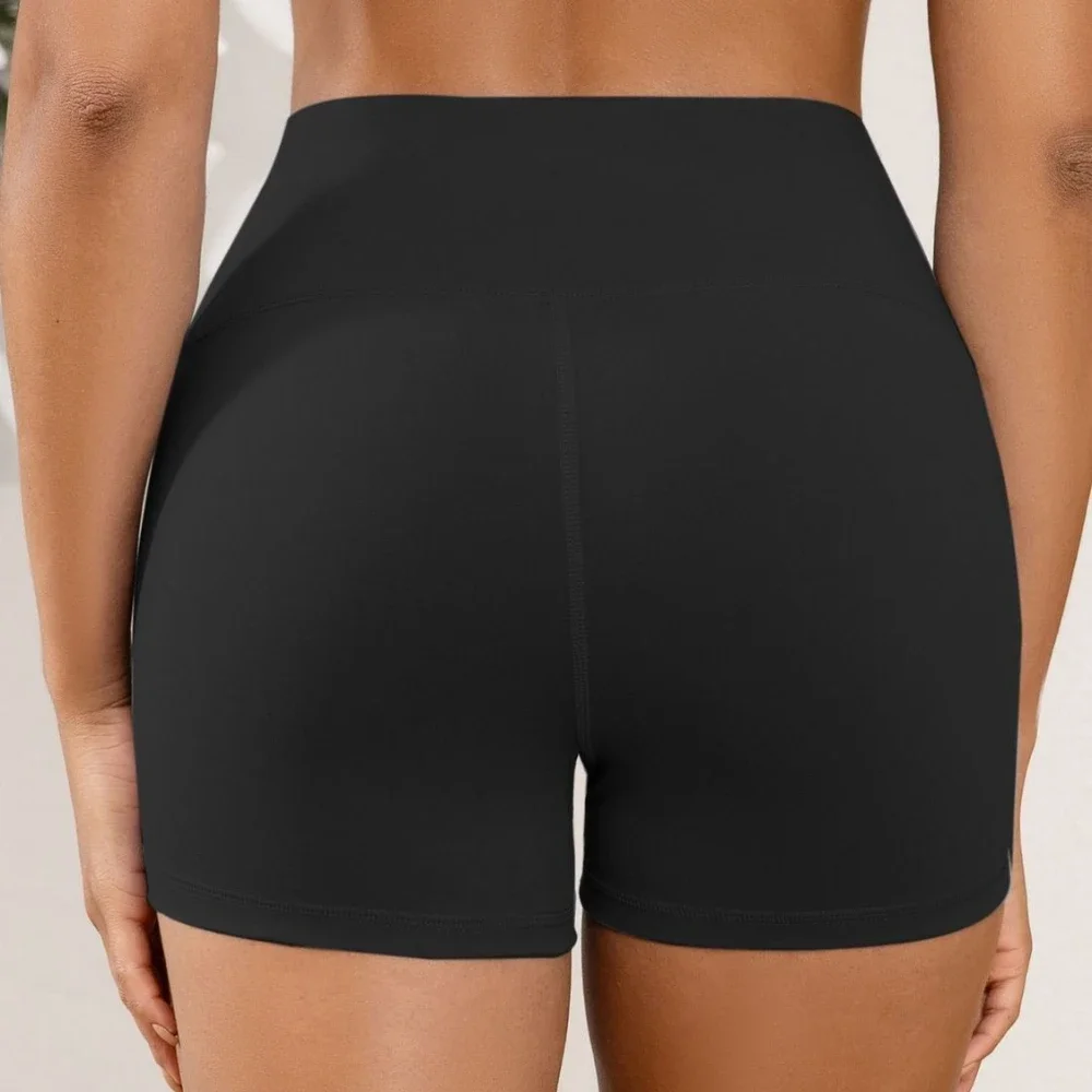 여성 눈부심 방지 피트니스 반바지 복숭아 엉덩이 스포츠 반바지 레깅스 요가 반바지 비 롤링 가장자리 체육관 운동 반바지 여름