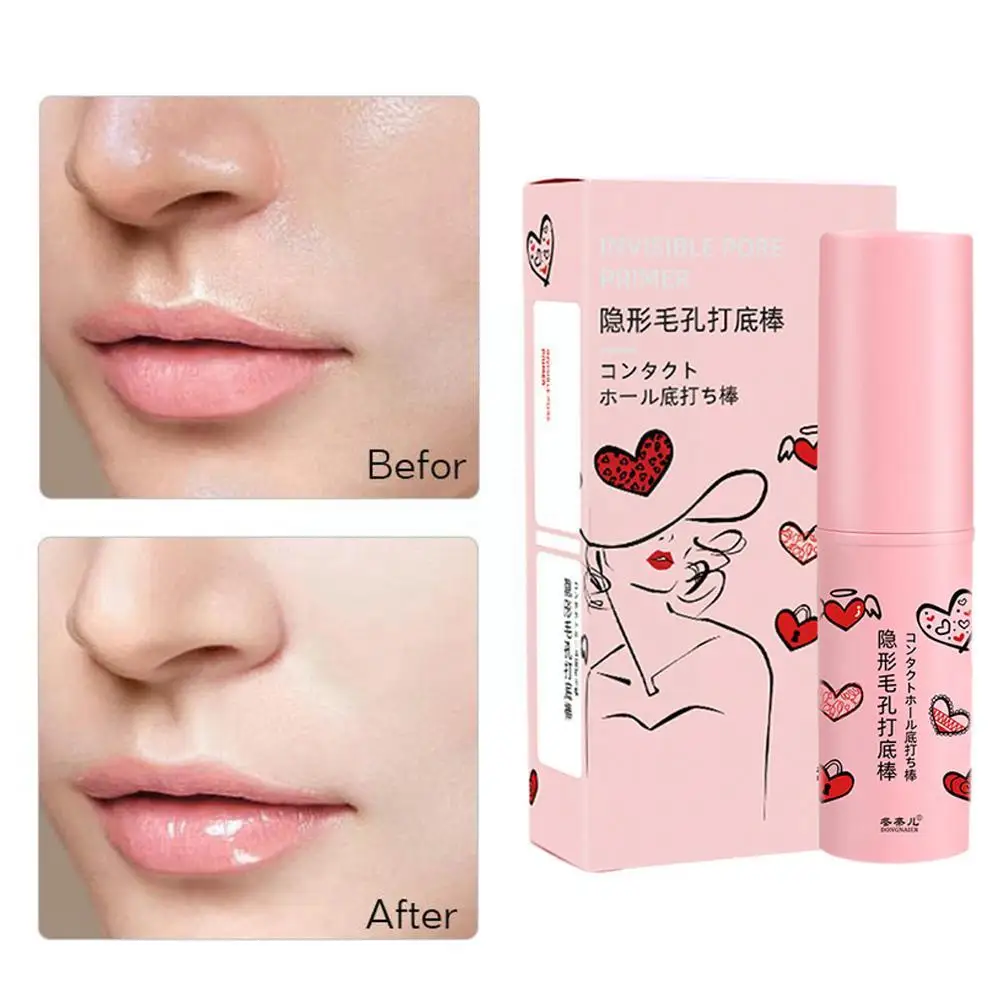 Magische Porie Gum Primer Stick Onzichtbare Porie Concealer Isolerende Make-Up Front Stick Primer Voor Gezicht Hydrateren 2023 Nieuwe C 1X2