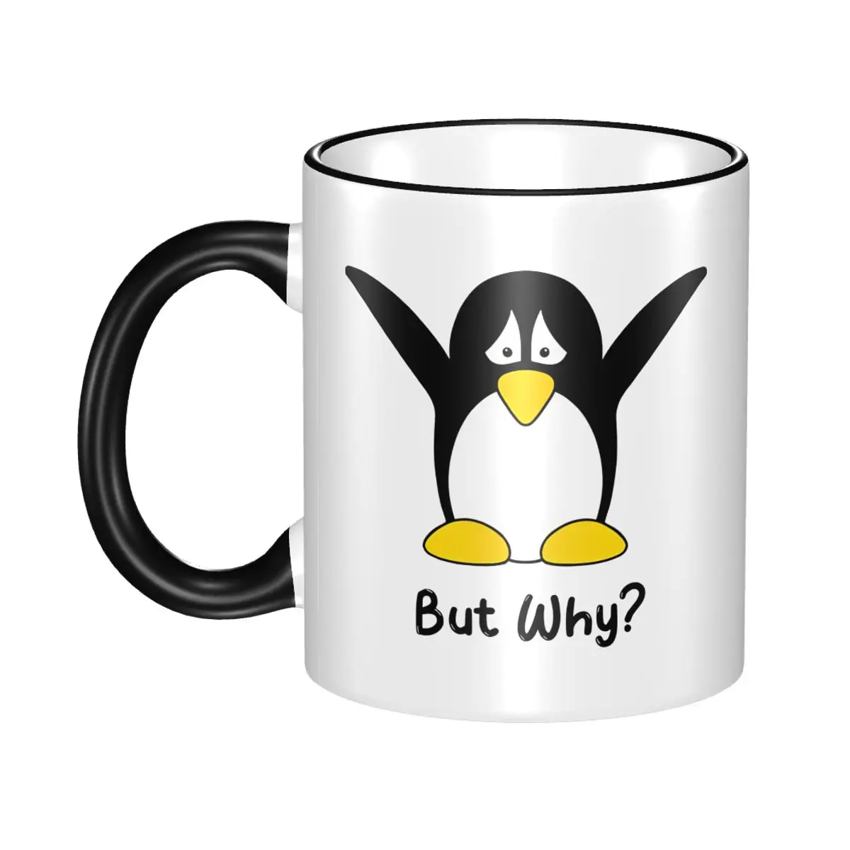 

But Why Nihilist Penguin Gift Mug for Woman Man Cute Tea Cup Present for Home