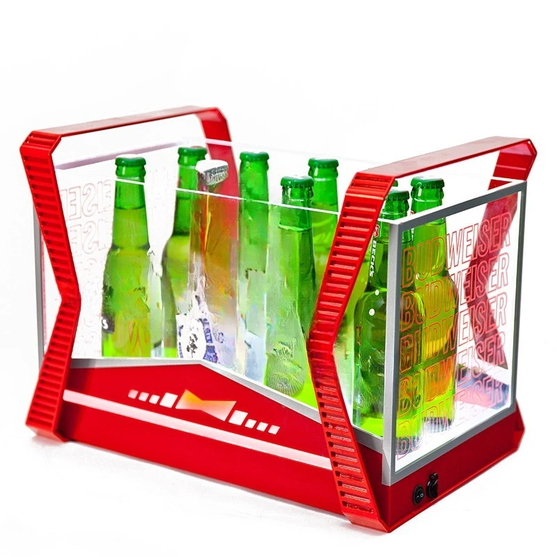 

Acrylic 12-pack beer ice bucket, transparent luminous cocktail bucket, bar KTV high-value luminous ice
