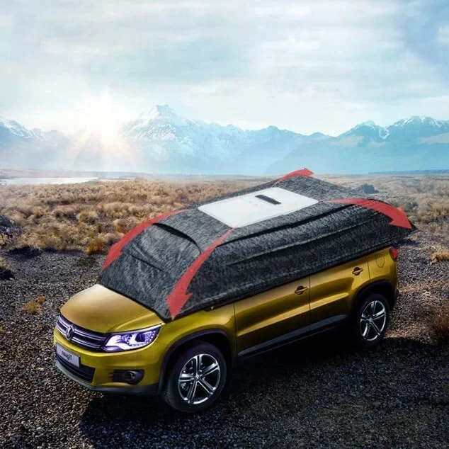 غطاء سيارة قابل للطي مقاوم للماء مع جهاز تحكم عن بعد مظلة سيارة أوتوماتيكية 3.6 متر 4 متر غطاء حماية للأشعة فوق البنفسجية للسيارات العالمية