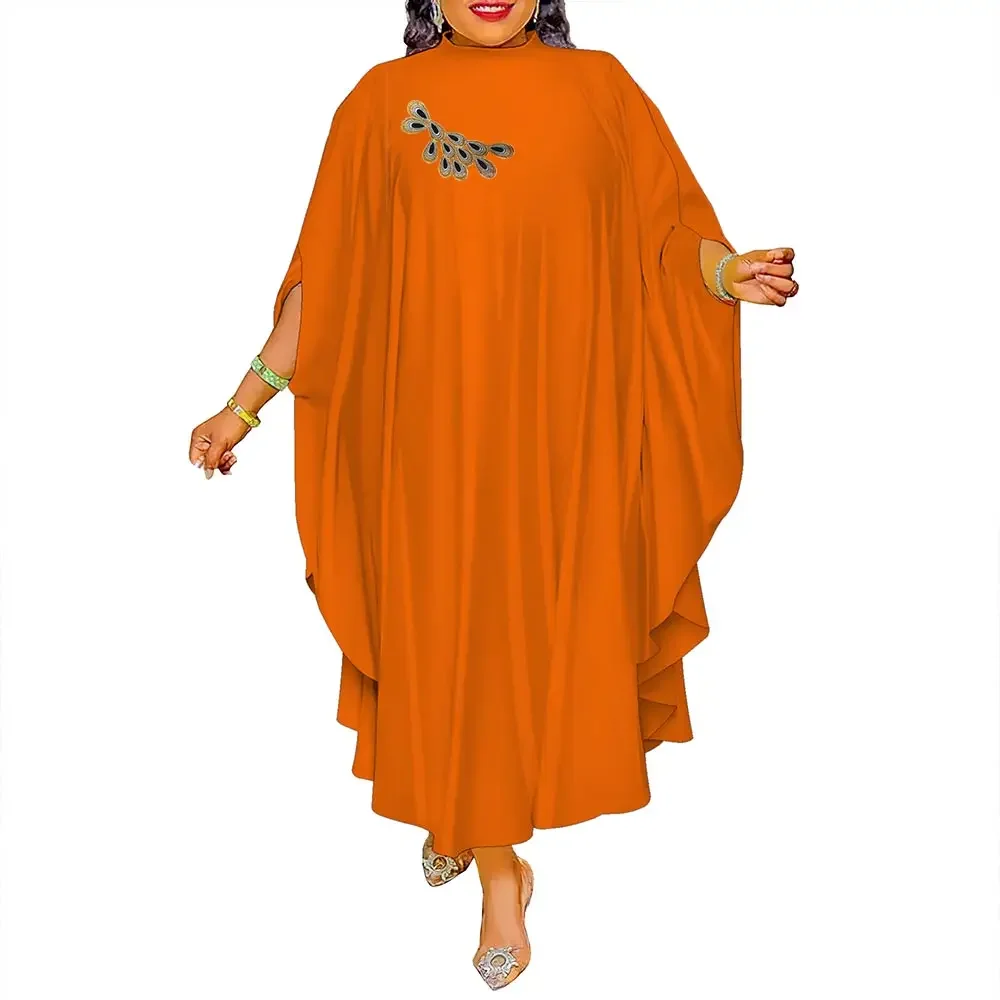 African Women's Fashion Personality Women's Bright Color Dress Loose Robe Style Dashiki Party Dress WYL005