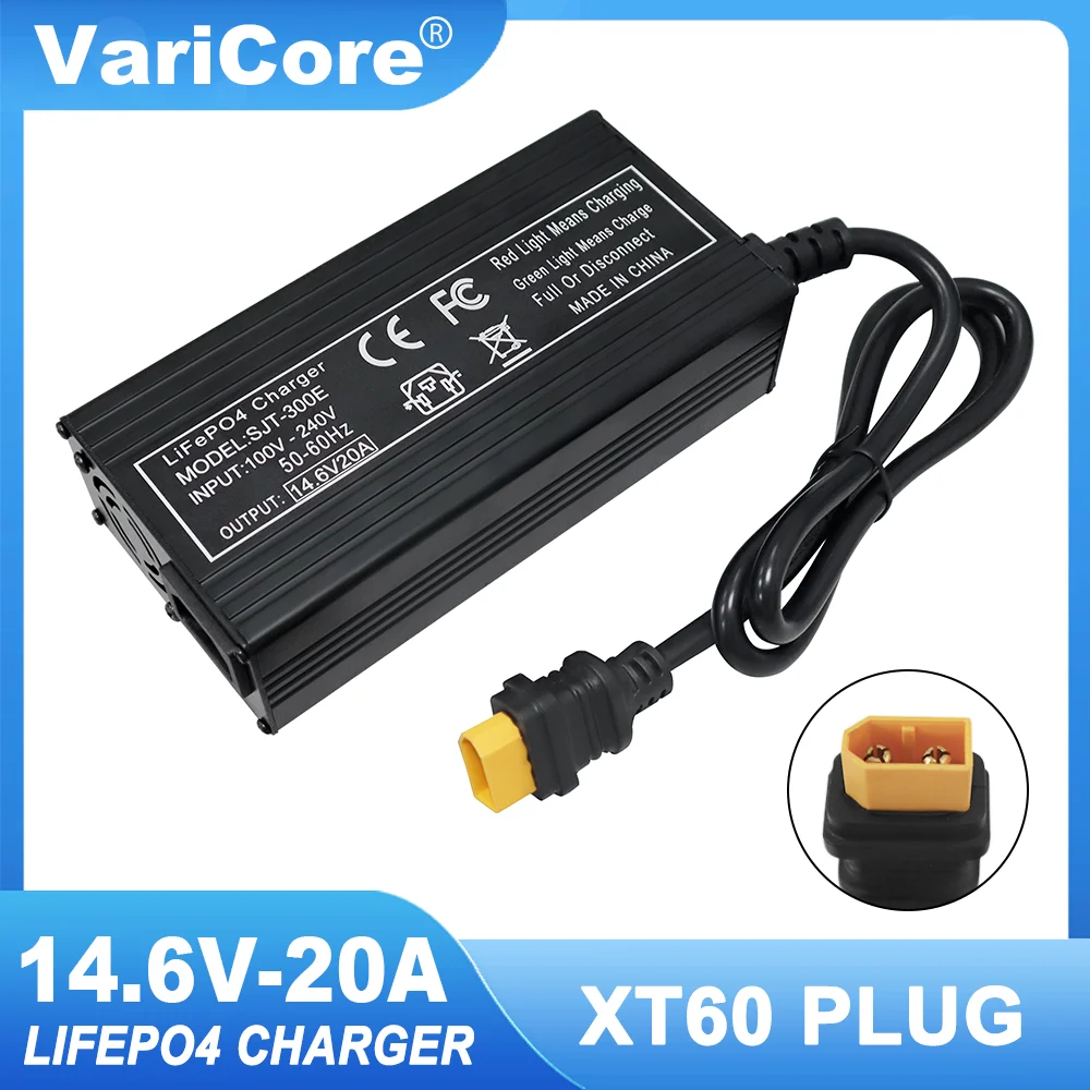 VariCore 14.6V/12.8V 20A Lifepo4 Charger 110-220V 4S 12v High Power charger for Lithium iron phosphate Battery Pack