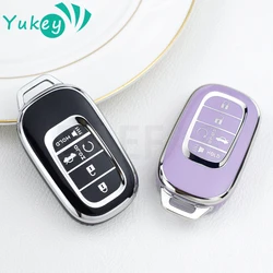 TPU 5 Buttons Car Key Case Cover For Honda Civic Accord Pilot CRV Freed Vezel HRV 2021 2022 Protection Fob Accessories