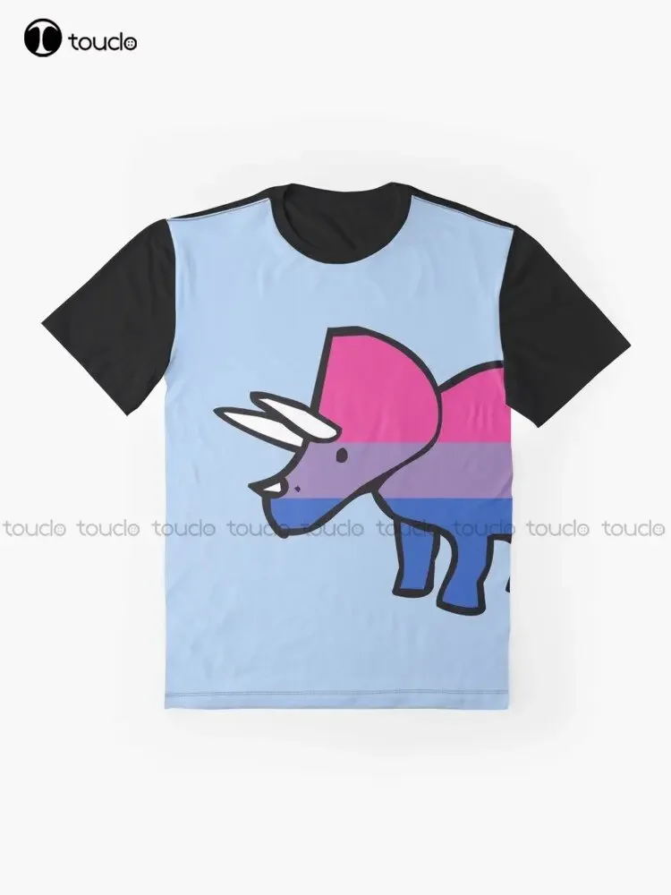Biceratops (Bisexual Triceratops) Graphic T-Shirt Custom Aldult Teen Unisex Digital Printing Tee Shirts Custom Gift Xxs-5Xl