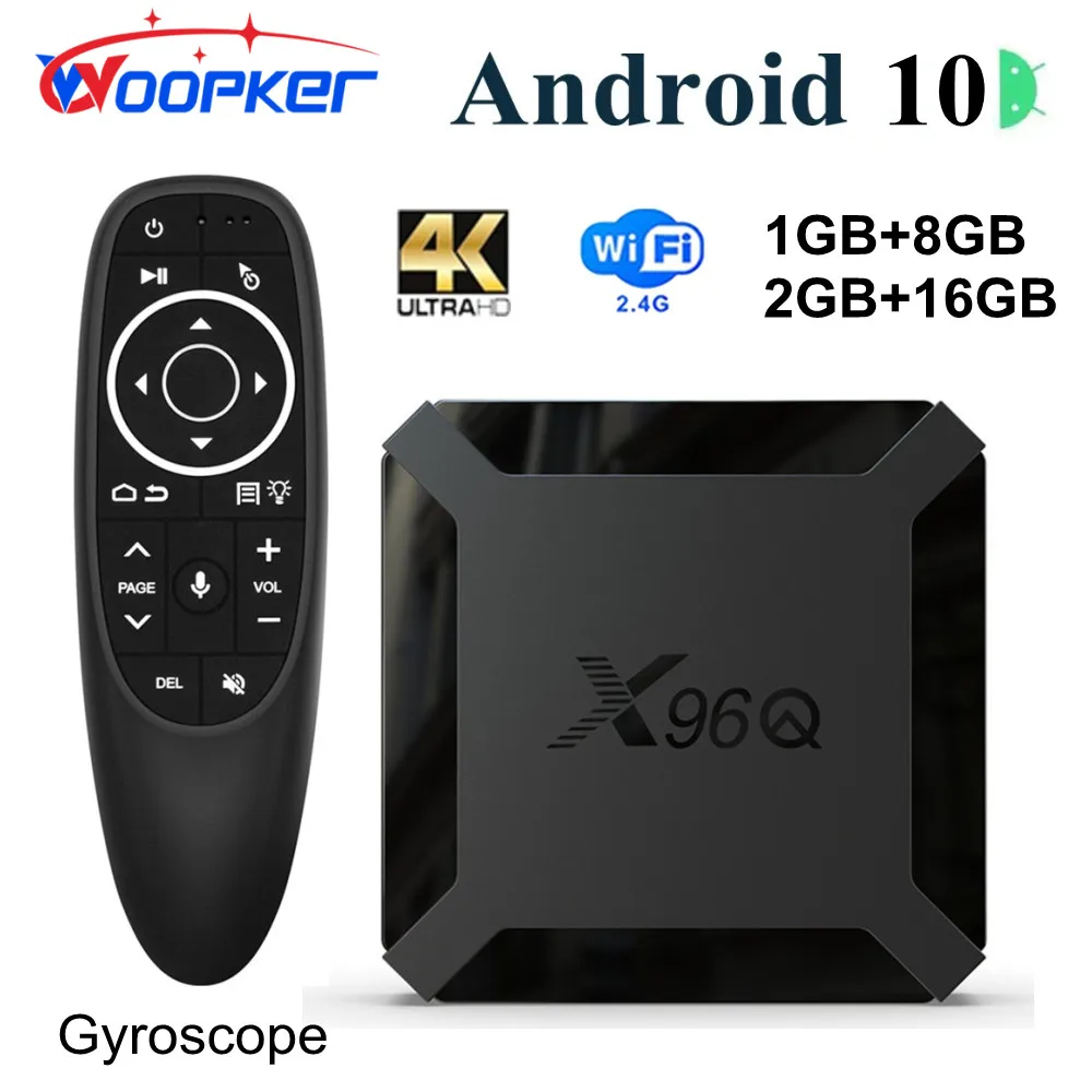 

ТВ-приставка Woopker X96Q, Android 2,4, 2 + 16 ГБ, Allwinner H313, 4 ядра, ГГц, Wi-Fi, 4K, 1 + 8 Гб