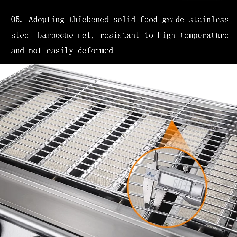 Burners BBQ Grill Gas LPG Griddle Barbecue Tool Gas Burner No Oil Fume Pollution Roast Meat Adjustable Height Outdoor BBQ