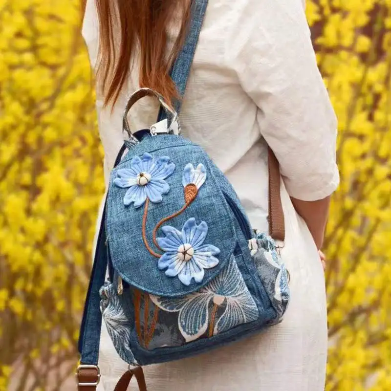 zaino-artistico-in-tela-da-donna-borsa-da-viaggio-per-il-tempo-libero-artigianale-blu-tinto-stile-etnico-borsa-a-doppia-spalla-zaino-artistico-da-turista