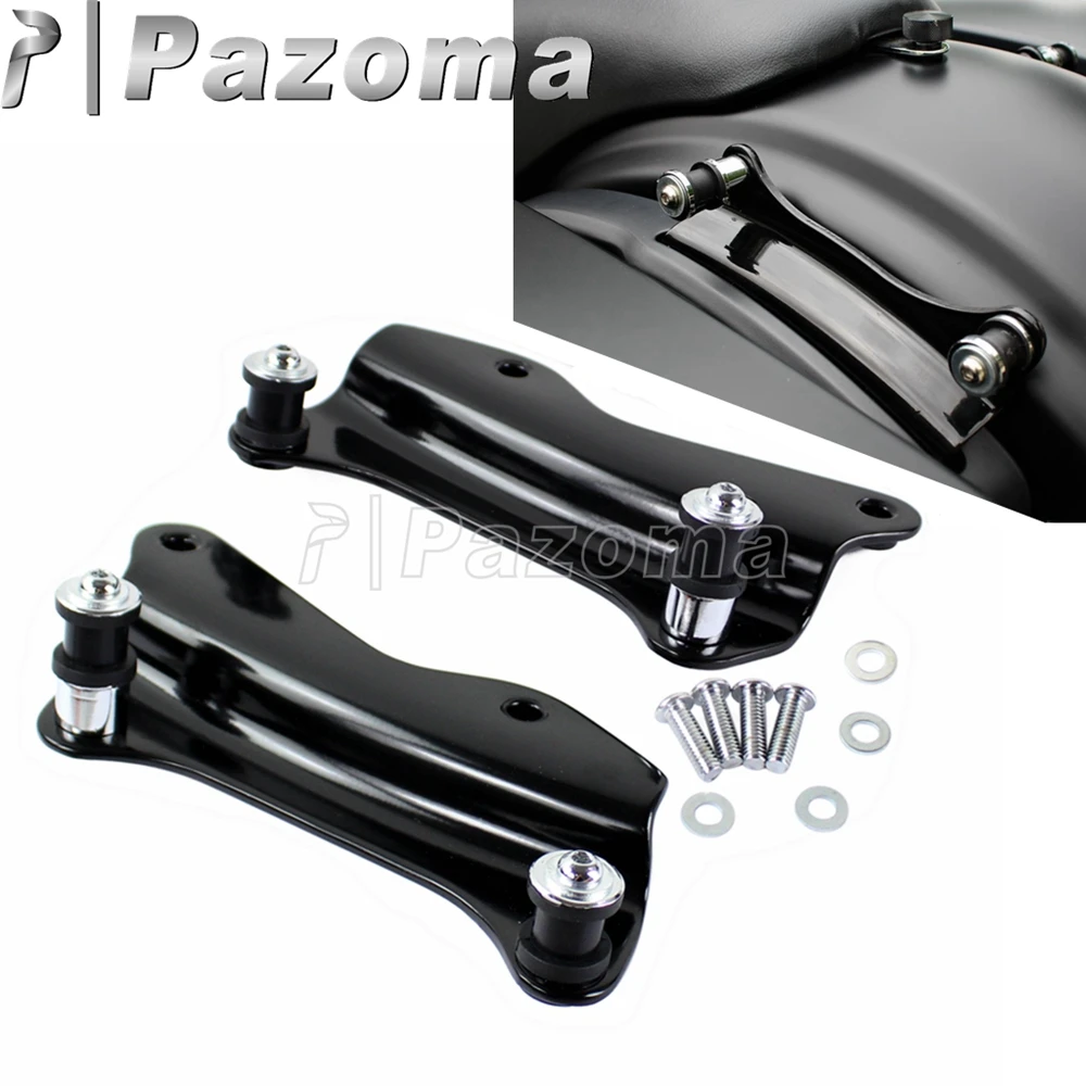 Moto Black Sissy Bar Luggage Rack 4 Point Docking Hardware Kit for Harley Touring Road King Street Glide FLHR FLHX 2014-2022