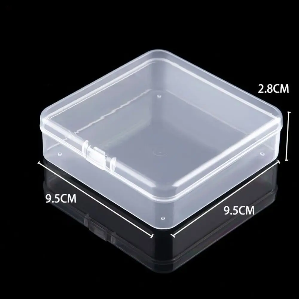 Portable Square Storage Box Plastic Transparent Jewelry Beads Container Durable Packing Boxes Power Tools Holder