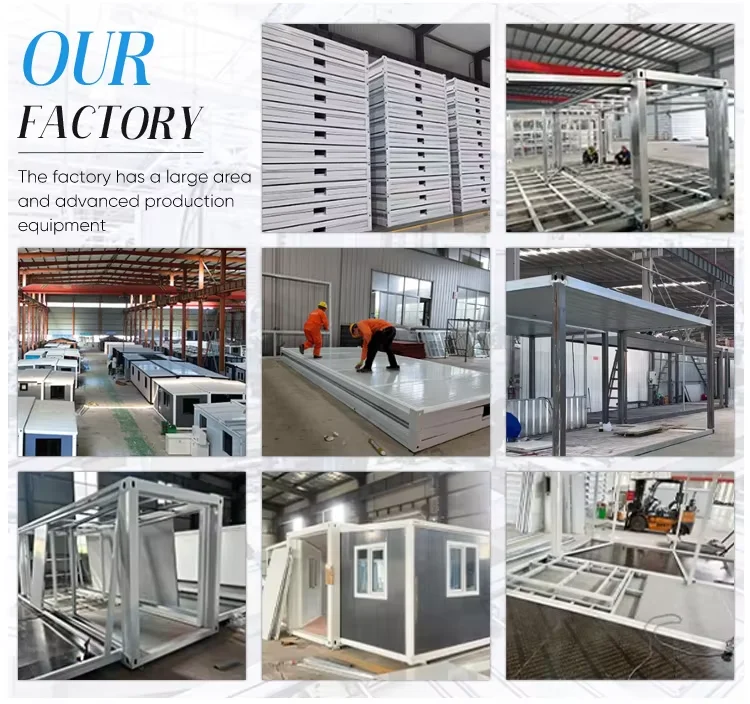 Customized 20ft Mobile Folding Container House Two Rooms One Hall Prefabricated Home Rooftops and Terraces