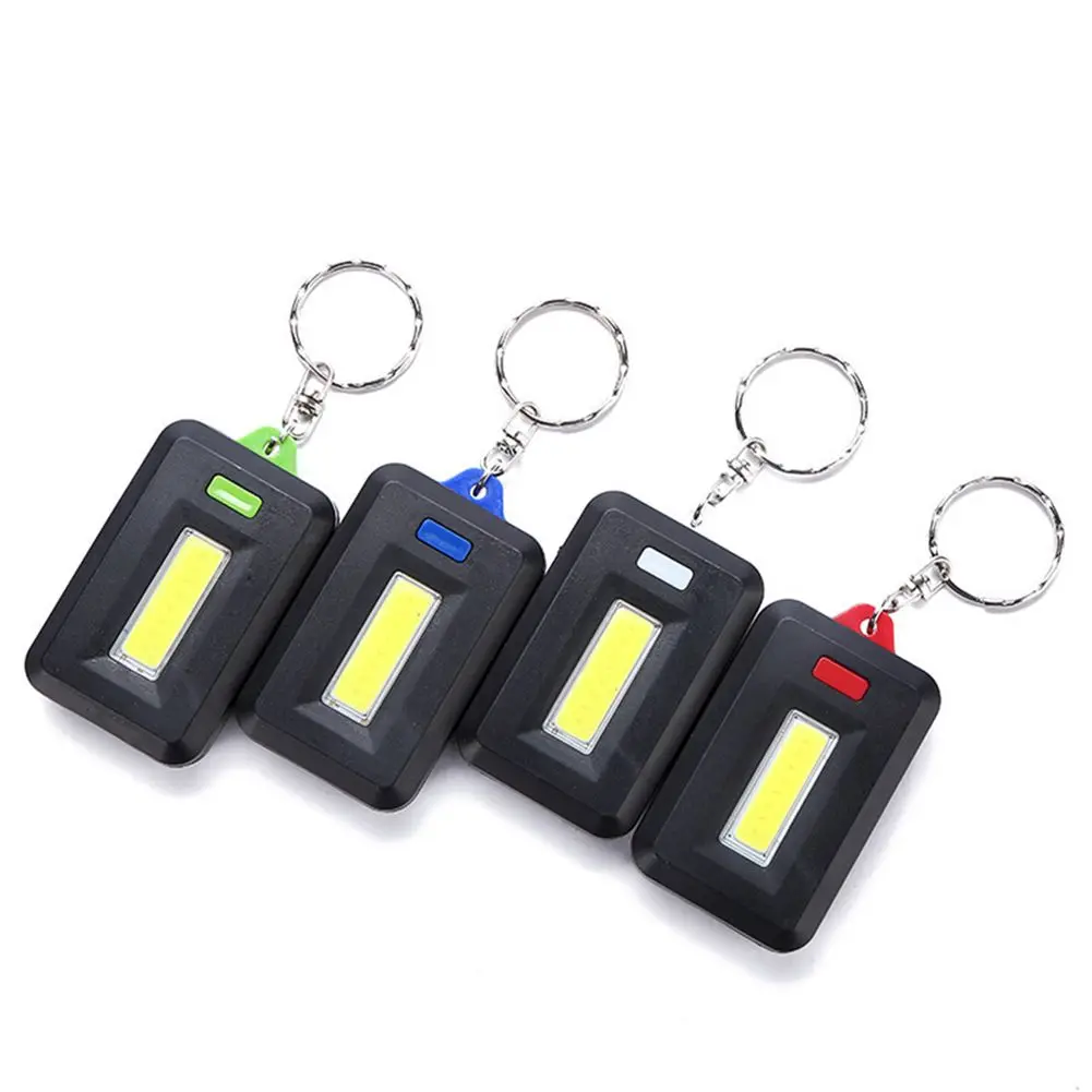 강력한 LED 키체인 손전등, 야간 활동에 적합한 손전등, 파란색, 녹색, 주황색, 빨간색