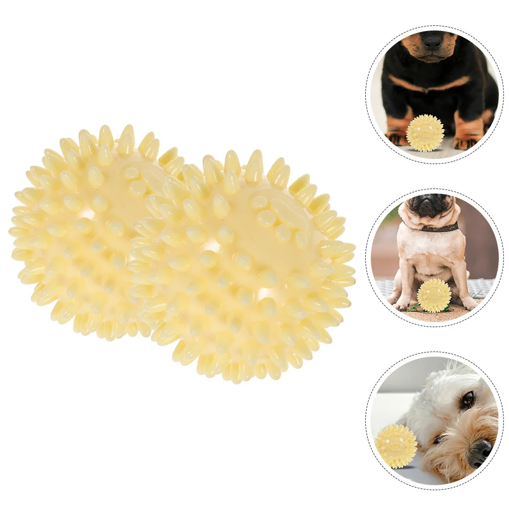 

2Pcs Dog Molar Ball Tpr Chew Resistant Wear-Resistant Puppy Grinding Ball for Large Small Dogs Interactive Outdoor Play Training