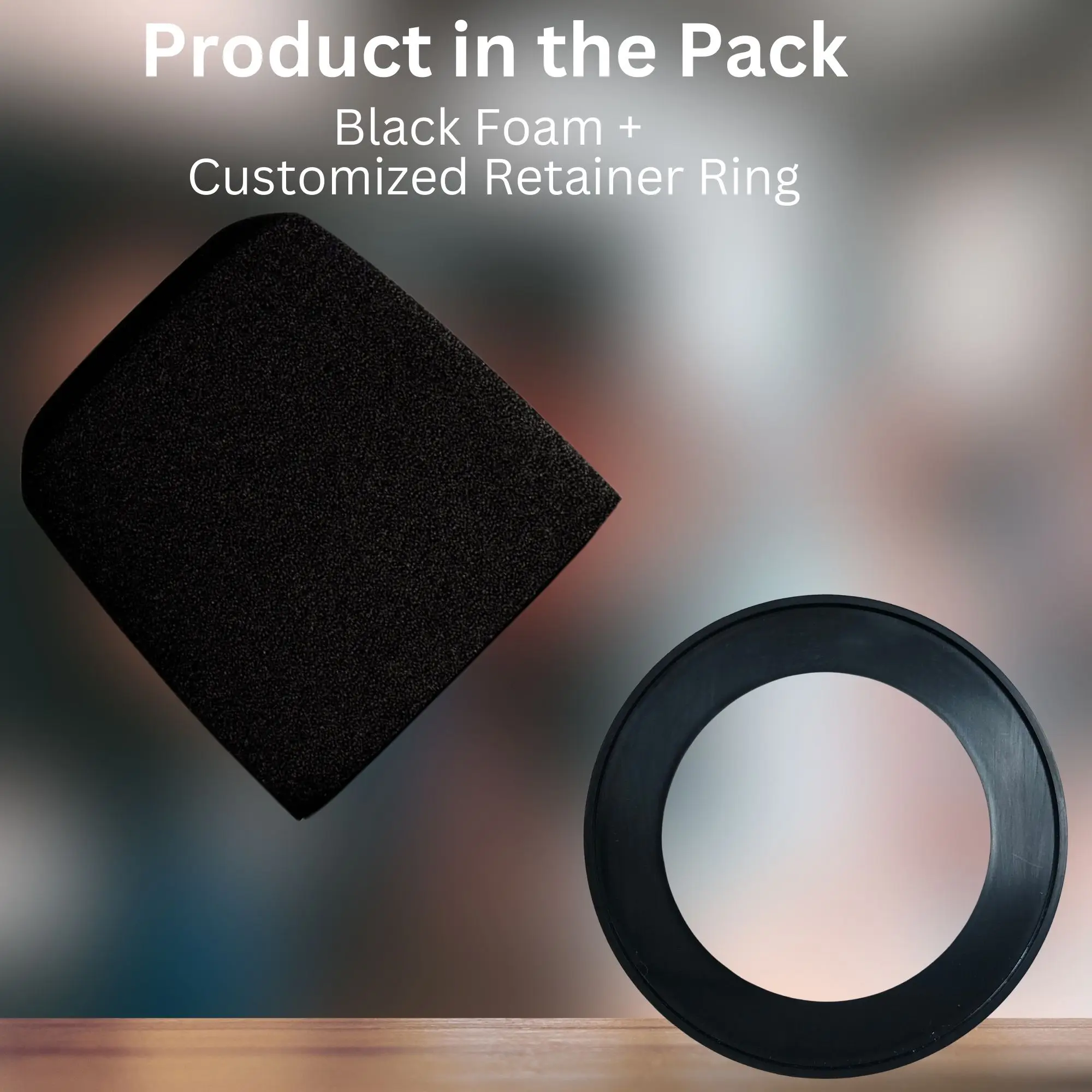 Filtro in schiuma MV7 per Shure MV7/MV7X/MV7i/MV7+ Braccio del braccio del microfono Filtro pop nero Sponage Copertura Anello base Sostituzione del parabrezza