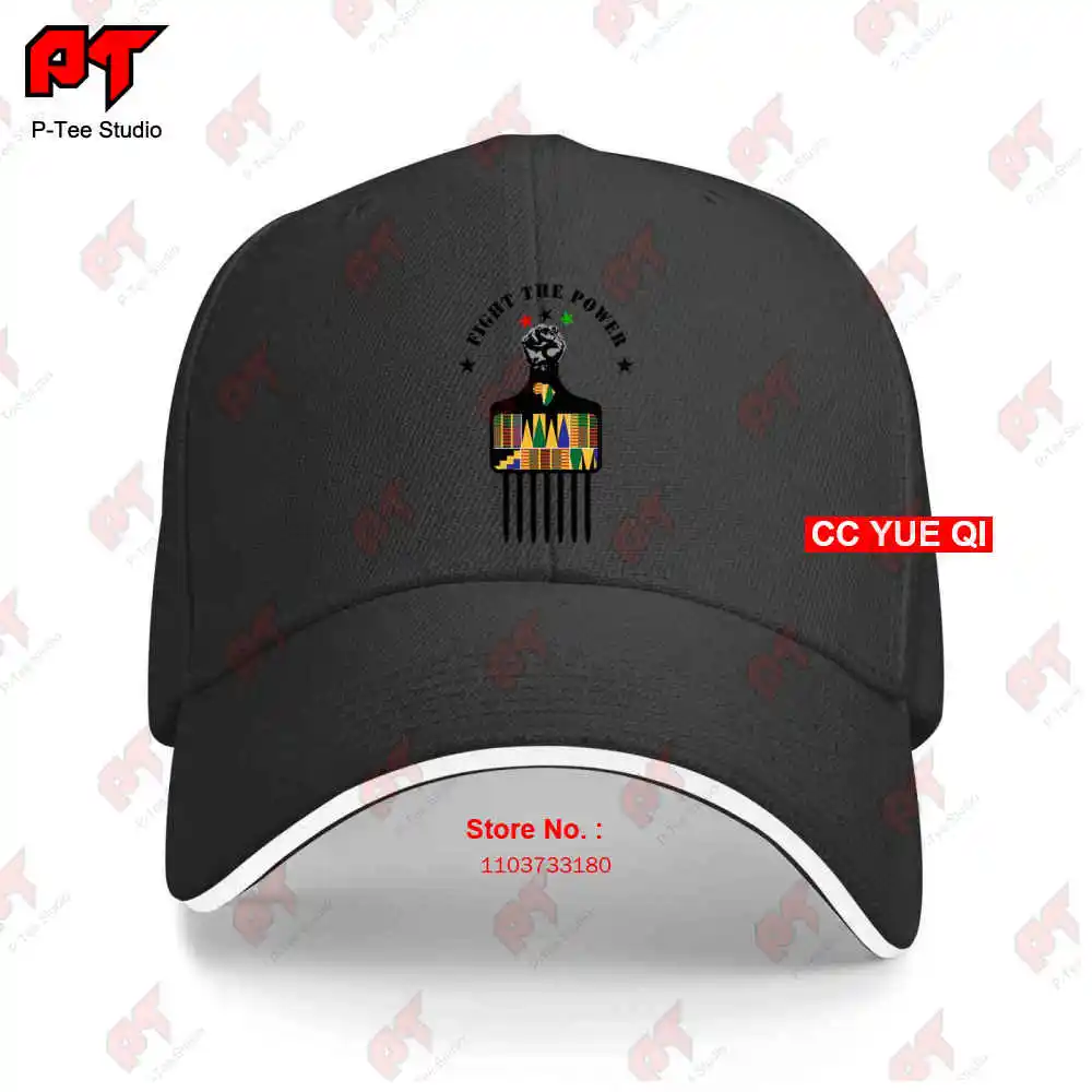 Afro Pick Kente Pattern African Root Black History Wakanda Royal Melanin Baseball Caps Truck Cap FUWZ