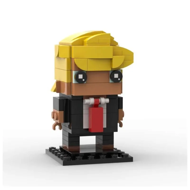 

Gold-haired leader figure building blocks, classic movie MOC building blocks - the perfect gift for building block enthusiasts