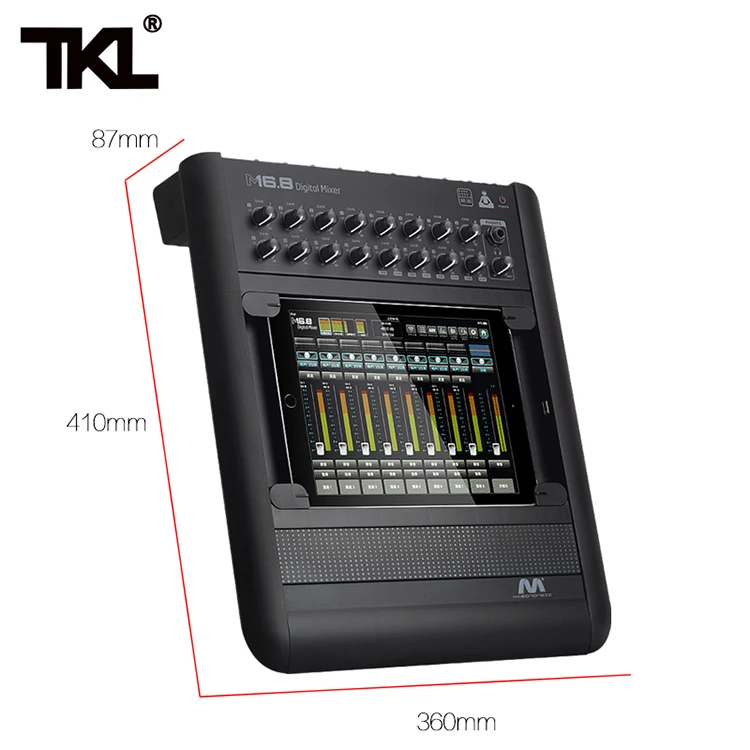 TKL M16.8 전문 오디오 디지털 믹서, 아이패드 16 채널 USB 와이파이 DJ 사운드 믹싱 가라오케 KTV 매치 파티용