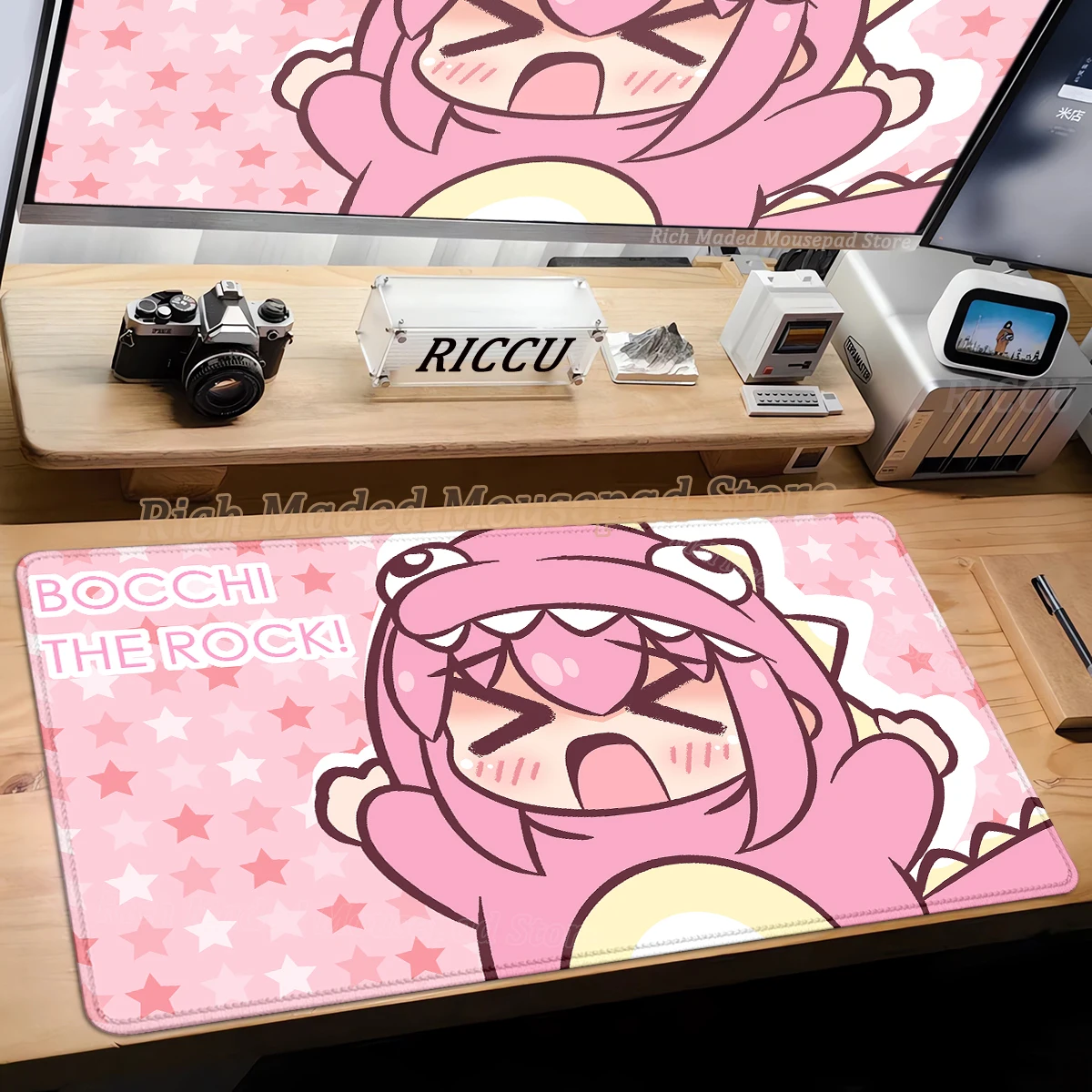 

Anime Mouse Pad Bocchi The Rock Large Mousepad Gamer Rubber Computer Mouse Mat HD Print PC Accessories XXL Extended Pads Deskmat